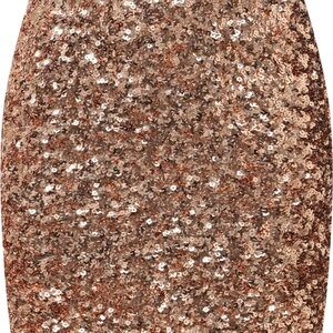 NWT O’Thread & Co Women’s Sequin Gold Bodycon Skirt